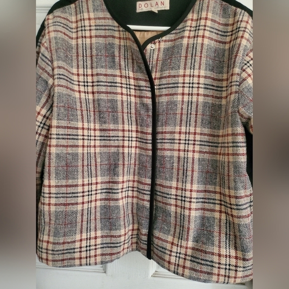 Anthropologie Dolan Fabric Mix Quilted Jacket With Snap Buttons Size Medium - Picture 4 of 10